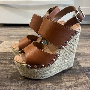 Steve Madden Tan Wedge Heels